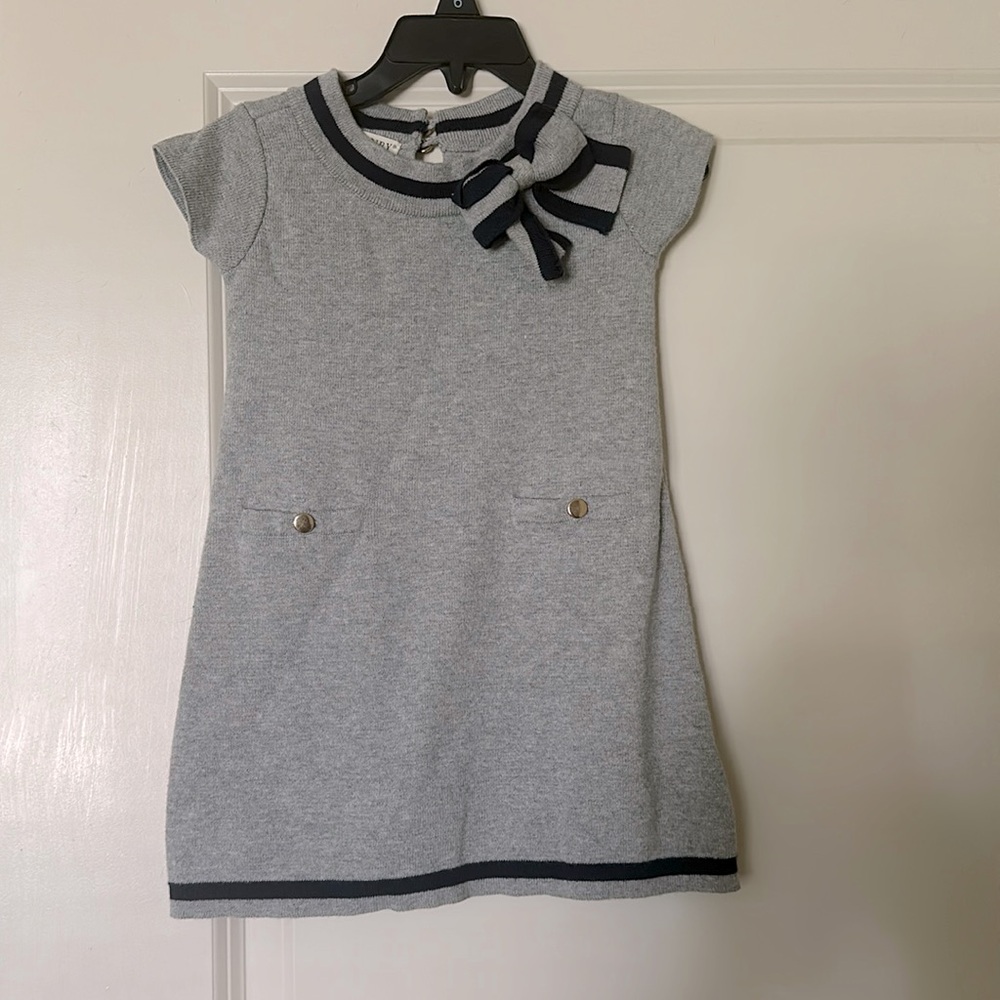 Grey baby girl sweater dress by Hope and Henry